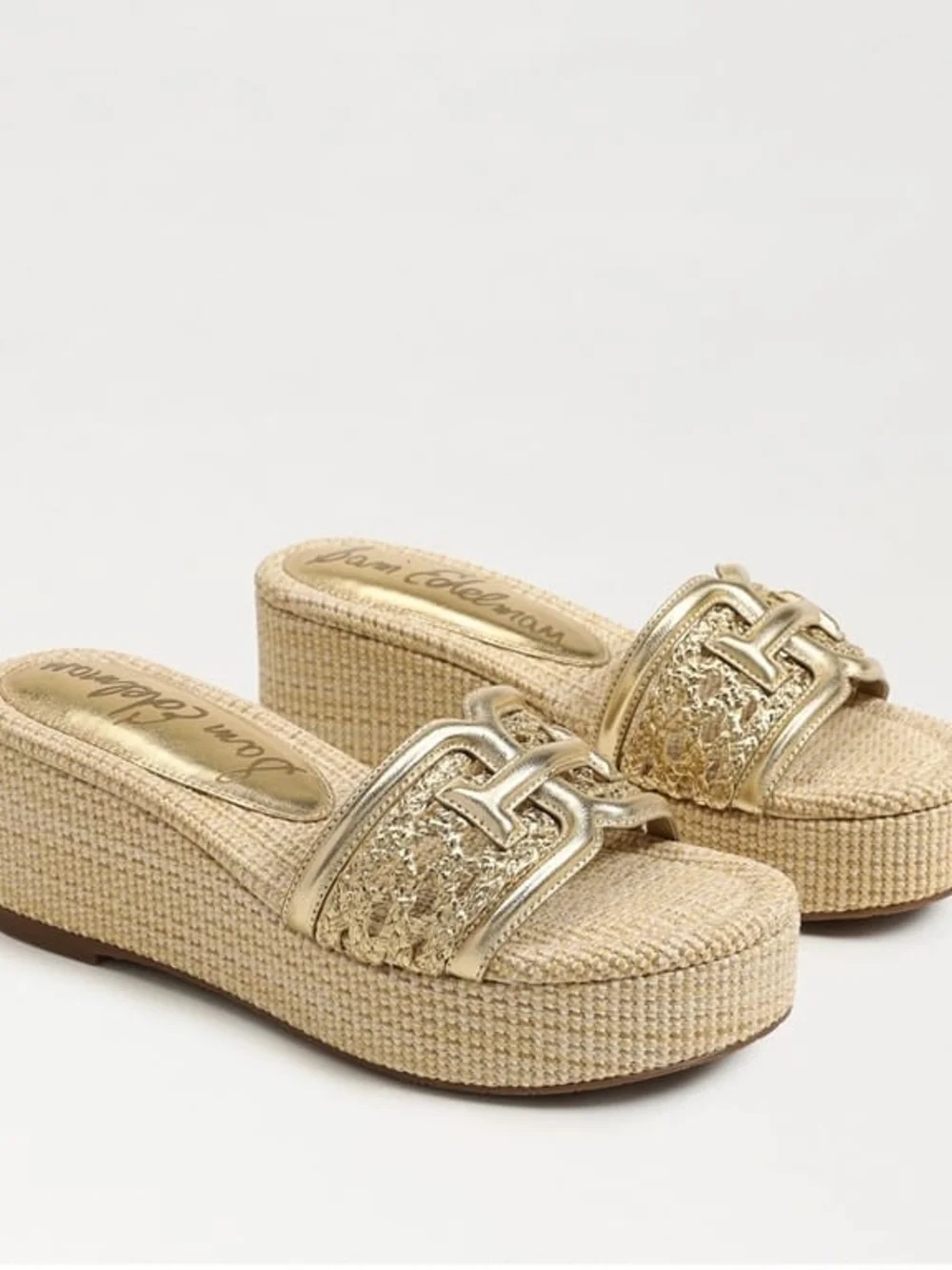 Pauleena Espadrille Sandal Color: Amber Gold Leather